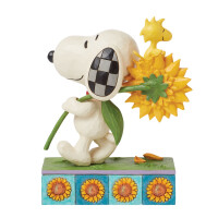PEANUTS by Jim Shore - SNOOPY & WOODSTOCK sunflower