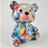 POMME PIDOU PETITES exklusive Mini-Spardosen  - Bär Toto blau / Ballone