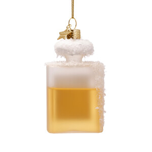 Vondels - Christbaumschmuck aus Glas - frosted perfume / gefrosteter Parfumflacon / Parfum 8,5cm