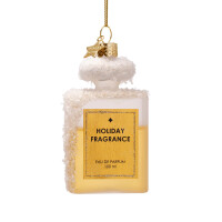 Vondels - Christbaumschmuck aus Glas - frosted perfume / gefrosteter Parfumflacon / Parfum 8,5cm