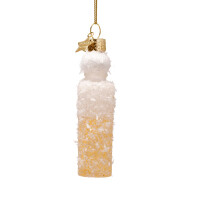 Vondels - Christbaumschmuck aus Glas - frosted perfume / gefrosteter Parfumflacon / Parfum 8,5cm