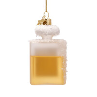 Vondels - Christbaumschmuck aus Glas - frosted perfume / gefrosteter Parfumflacon / Parfum 8,5cm