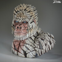 EDGE SCULPTURE - Mountain Gorilla Büste weiß