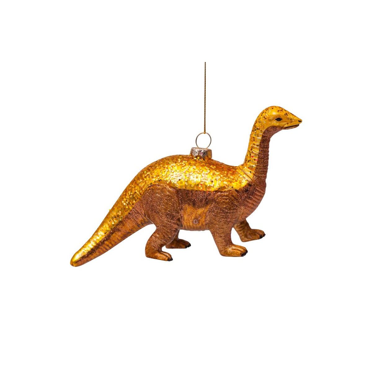 Vondels - Christbaumschmuck aus Glas - Dino gold /...