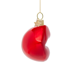 Vondels - Christbaumschmuck aus Glas - red opal sensual lips / sinnliche rote Lippen 6,5cm