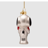 Vondels - Christbaumschmuck aus Glas - PEANUTS / Snoopy with flowers / Snoopy mit Blumen 9cm