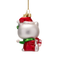 Vondels - Christbaumschmuck aus Glas - Hello Kitty with gifts - Hello Kitty mit Geschenken 9,5cm