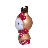 Vondels - Christbaumschmuck aus Glas - Hello Kitty as a reindeeer - Hello Kitty als Rentier 10cm