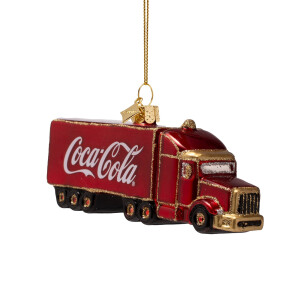 Vondels - Christbaumschmuck aus Glas - COCA COLA / christmas truck / Coca Cola Weihnachtstruck 5,5cm