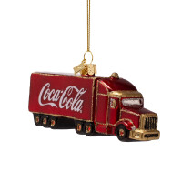 Vondels - Christbaumschmuck aus Glas - COCA COLA / christmas truck / Coca Cola Weihnachtstruck 5,5cm