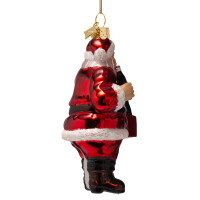 Vondels - Christbaumschmuck aus Glas - COCA COLA / Santa claus with bottles / Coca Cola Weihnachtsmann mit Flaschen 12,5cm