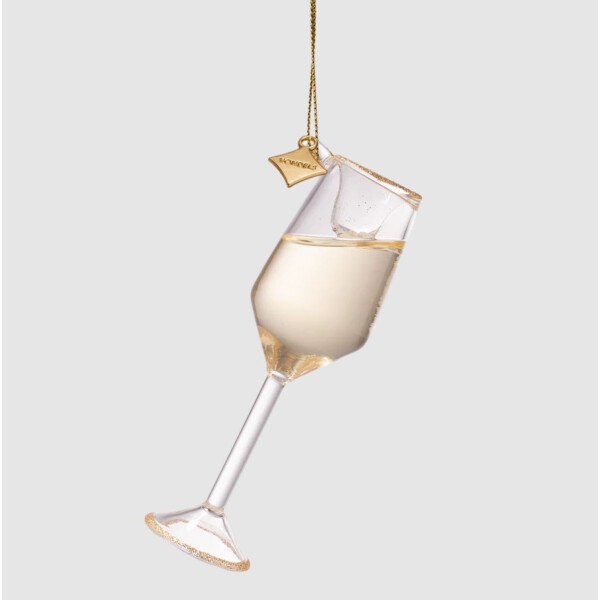 Vondels - Christbaumschmuck aus Glas - Champagne glas classic / Champagnerglas 11,5cm
