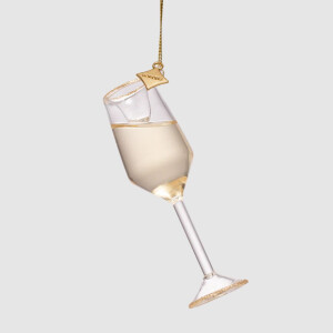 Vondels - Christbaumschmuck aus Glas - Champagne glas classic / Champagnerglas 11,5cm