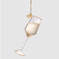 Vondels - Christbaumschmuck aus Glas - Champagne glas classic / Champagnerglas 11,5cm