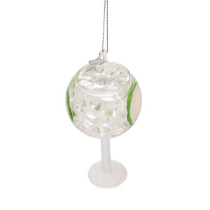 Vondels - Christbaumschmuck aus Glas - Gin Tonic glas 9cm