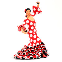 BARCINO DESIGNS - Flamenca / Flamengotänzerin rot / weiß 13cm