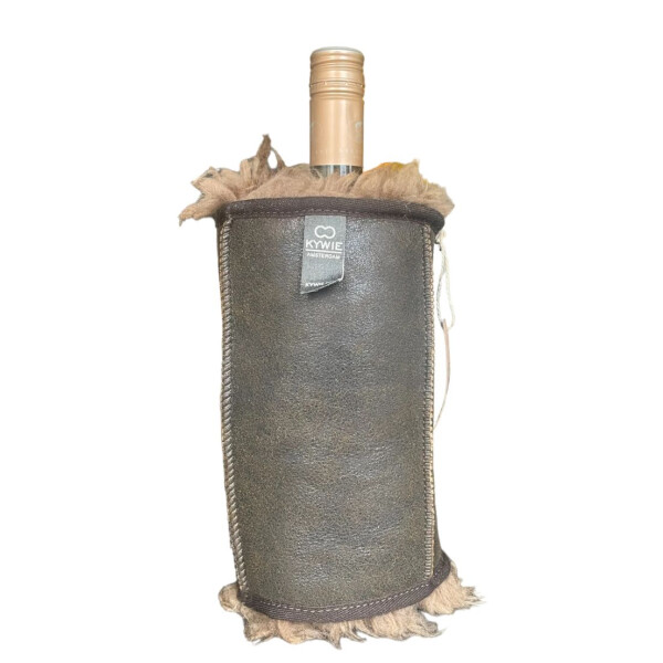 KYWIE Amsterdam - Flaschenhülle - Wein Cooler Sleeve - Rauhleder vintage braun