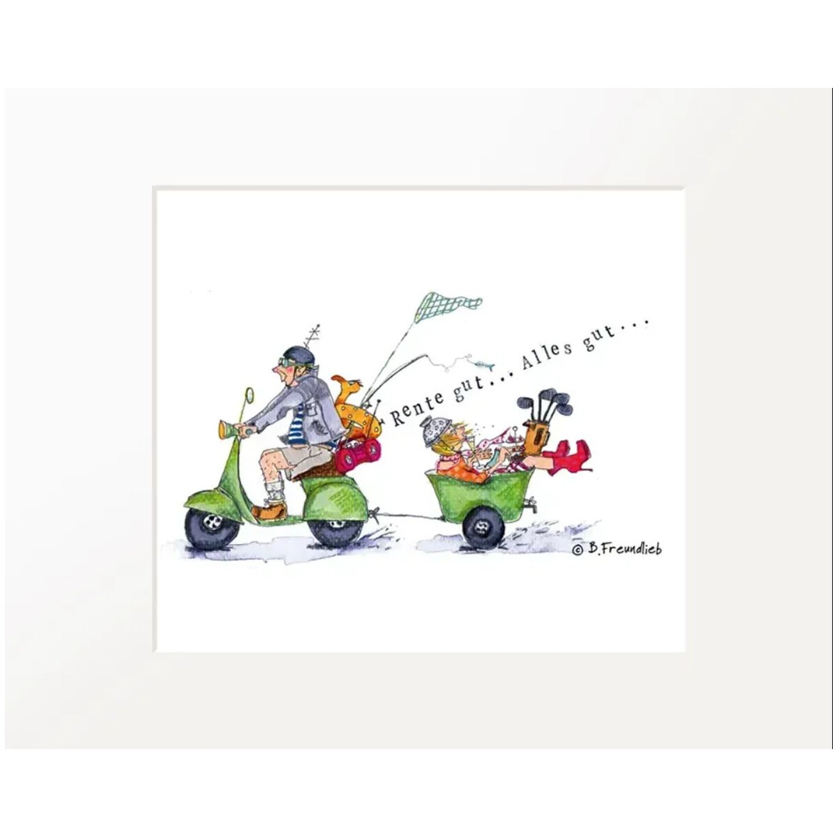 Passepartout-Bild 24 x 30cm - Barbara Freundlieb - Rente...