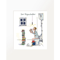 Passepartout-Bild 24 x 30cm - Barbara Freundlieb - Der Klugscheisser