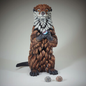 EDGE SCULPTURE - Otter mit Steinen
