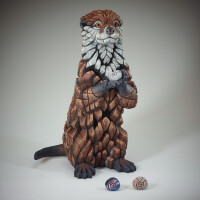 EDGE SCULPTURE - Otter mit Steinen