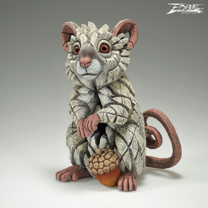EDGE SCULPTURE - Feldmaus weiß / Maus / field mouse white