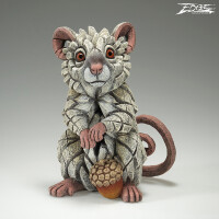 EDGE SCULPTURE - Feldmaus weiß / Maus / field mouse white