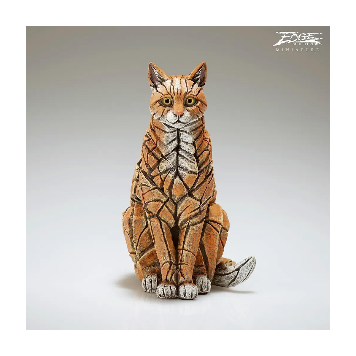 EDGE SCULPTURE Miniaturen - Katze braun  box
