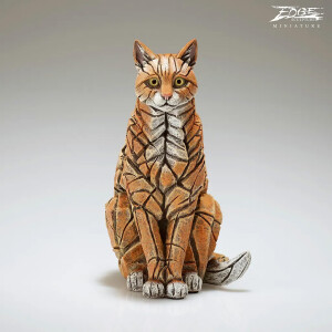 EDGE SCULPTURE Miniaturen - Katze braun / cat ginger