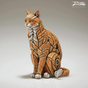 EDGE SCULPTURE Miniaturen - Katze braun / cat ginger