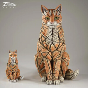 EDGE SCULPTURE Miniaturen - Katze braun / cat ginger