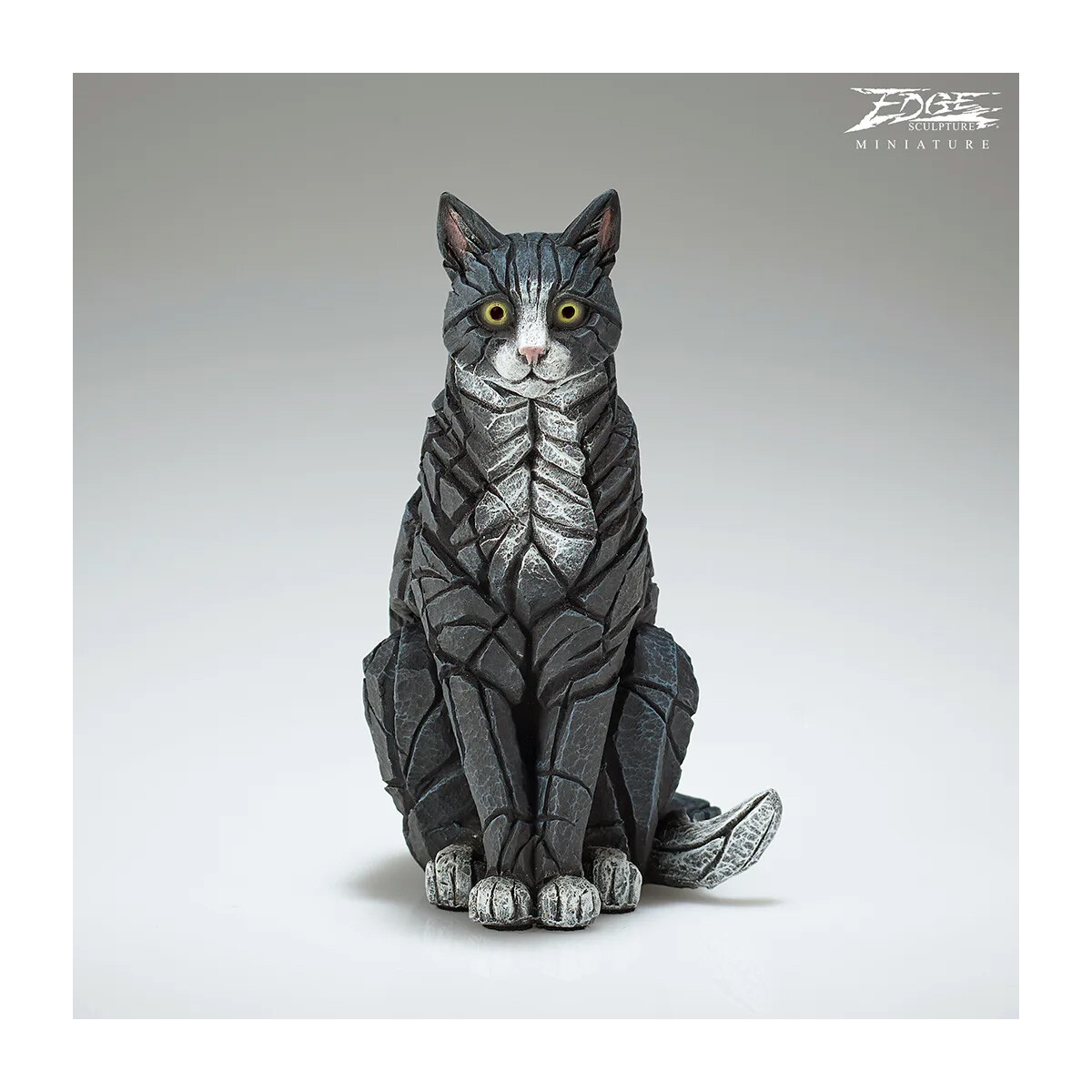 EDGE SCULPTURE Miniaturen - Katze schwar box