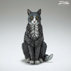 EDGE SCULPTURE Miniaturen - Katze schwarz / cat black