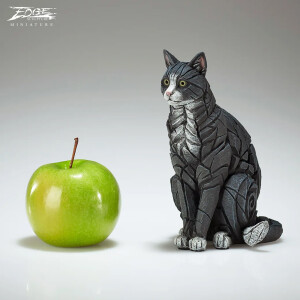 EDGE SCULPTURE Miniaturen - Katze schwarz / cat black
