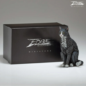 EDGE SCULPTURE Miniaturen - Katze schwarz / cat black