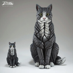 EDGE SCULPTURE Miniaturen - Katze schwarz / cat black