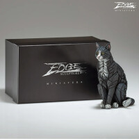 EDGE SCULPTURE Miniaturen - Katze schwarz / cat black