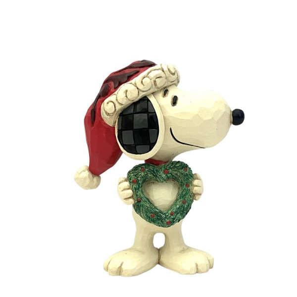 PEANUTS by Jim Shore - SNOOPY WITH HEART WREATH mini