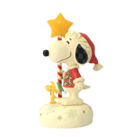 PEANUTS by Jim Shore - SNOOPY WITH LIGHT UP STAR STAFF