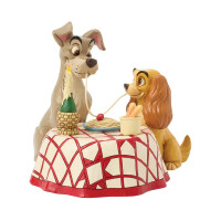 DISNEY Traditions by Jim Shore - LADY & TRAMP SPAGHETTI SCENE LED