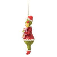 Dr. Seuss THE GRINCH by JIM SHORE Christbaumschmuck - Grinch & Cindy Lou with signs HO - hanging ornament