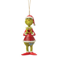 Dr. Seuss THE GRINCH by JIM SHORE Christbaumschmuck - Grinch with heart hands HO - hanging ornament