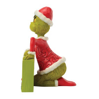 Dr. Seuss THE GRINCH by JIM SHORE - The Grinch with rotating messages  / Grinch mit Nachrichtenrolle  - Dekofigur