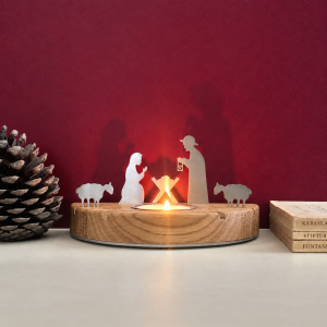 unoferrum - Weihnachtskrippe Silhouette S Eiche