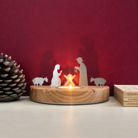 unoferrum - Weihnachtskrippe Silhouette S Eiche