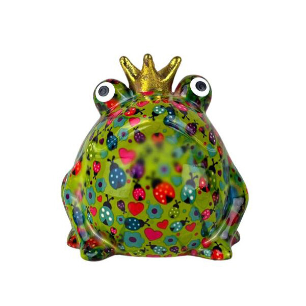 Spardose POMME PIDOU - Froschkönig Freddy - grün / Käfer