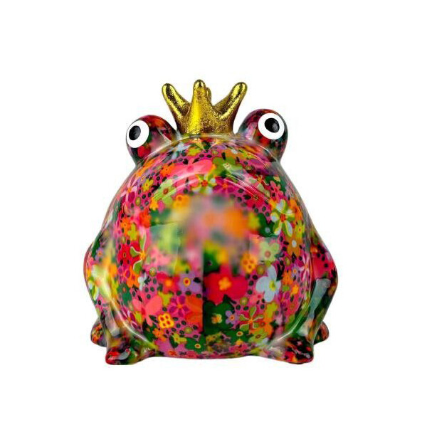 Spardose POMME PIDOU - Froschkönig Freddy - rosa / Blumen