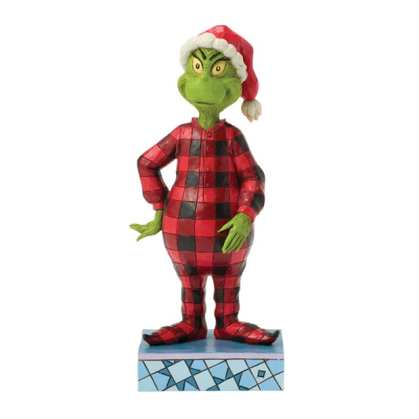 Dr. Seuss THE GRINCH by JIM SHORE - Grinch wearing Pyjamas / Grinch im Schlafanzug - Dekofigur