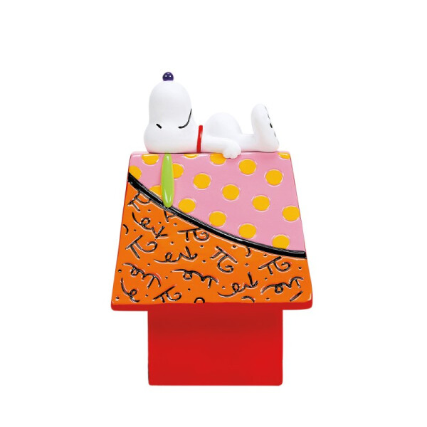 PEANUTS by Romero Britto - SNOOPY ON THE DOG HOUSE