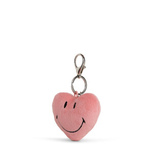 Bon Ton Toys - Schlüsselanhänger / Handtasachencharm - The Smileys - ECO Fuzzy / Plüsch "pink heart" - 2,5cm
